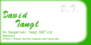 david tangl business card